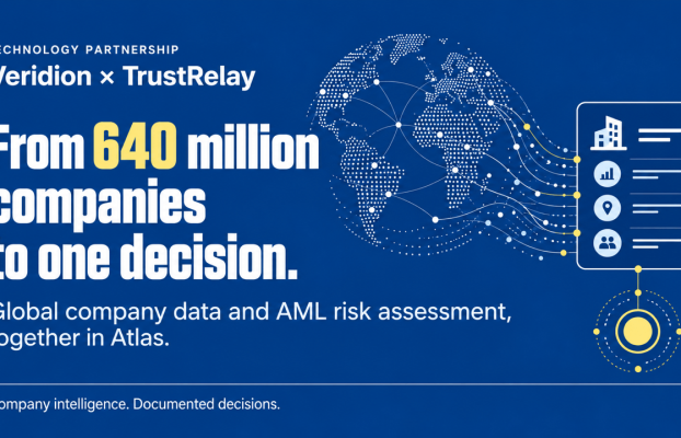 From 640 million companies to one decision: Veridion and TrustRelay partner to strengthen corporate due diligence ahead of AMLR
